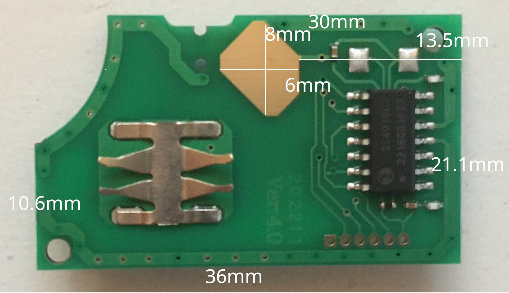 Original PCB Front - Measurements 1