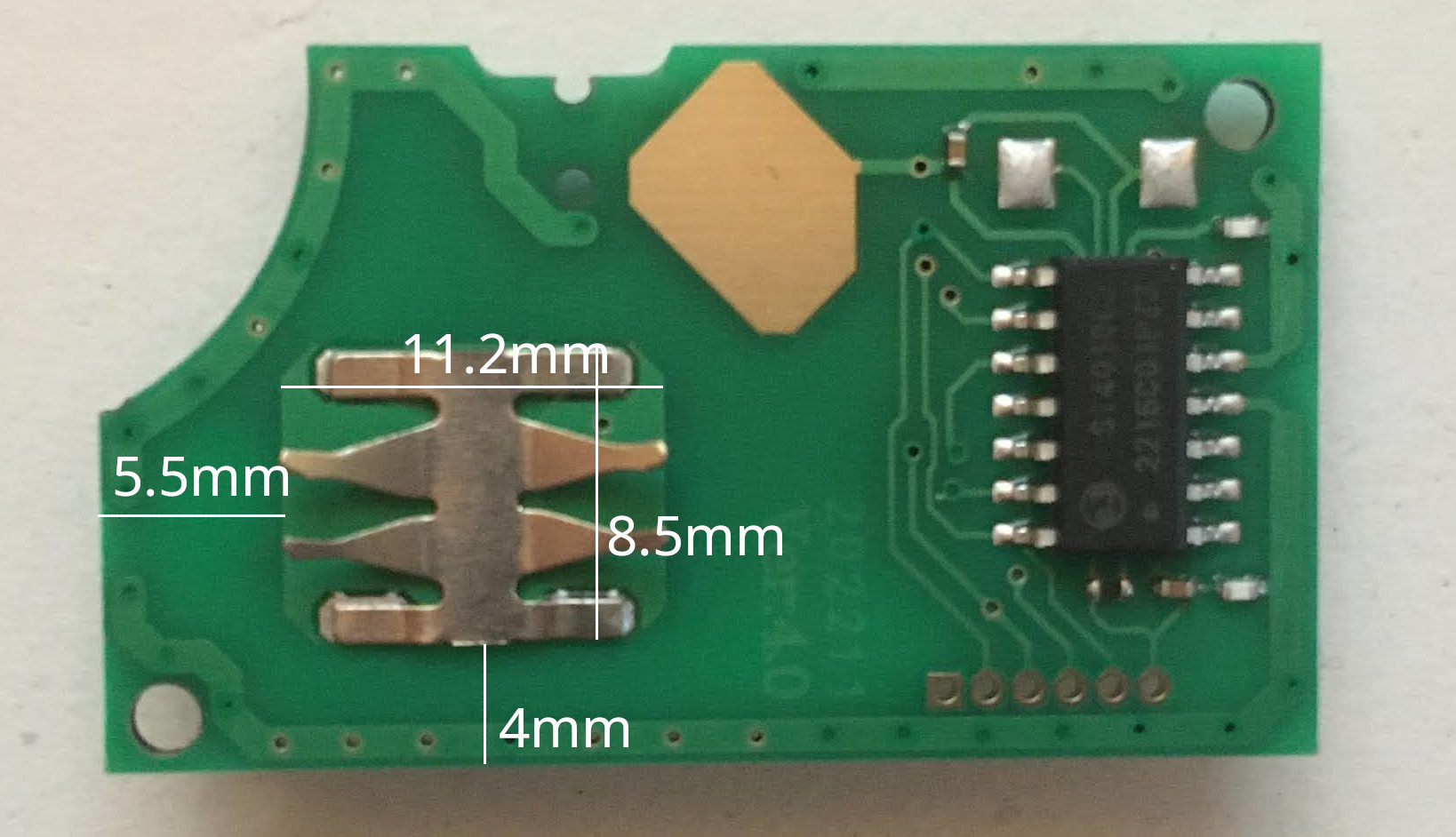 Original PCB Front - Measurements 3