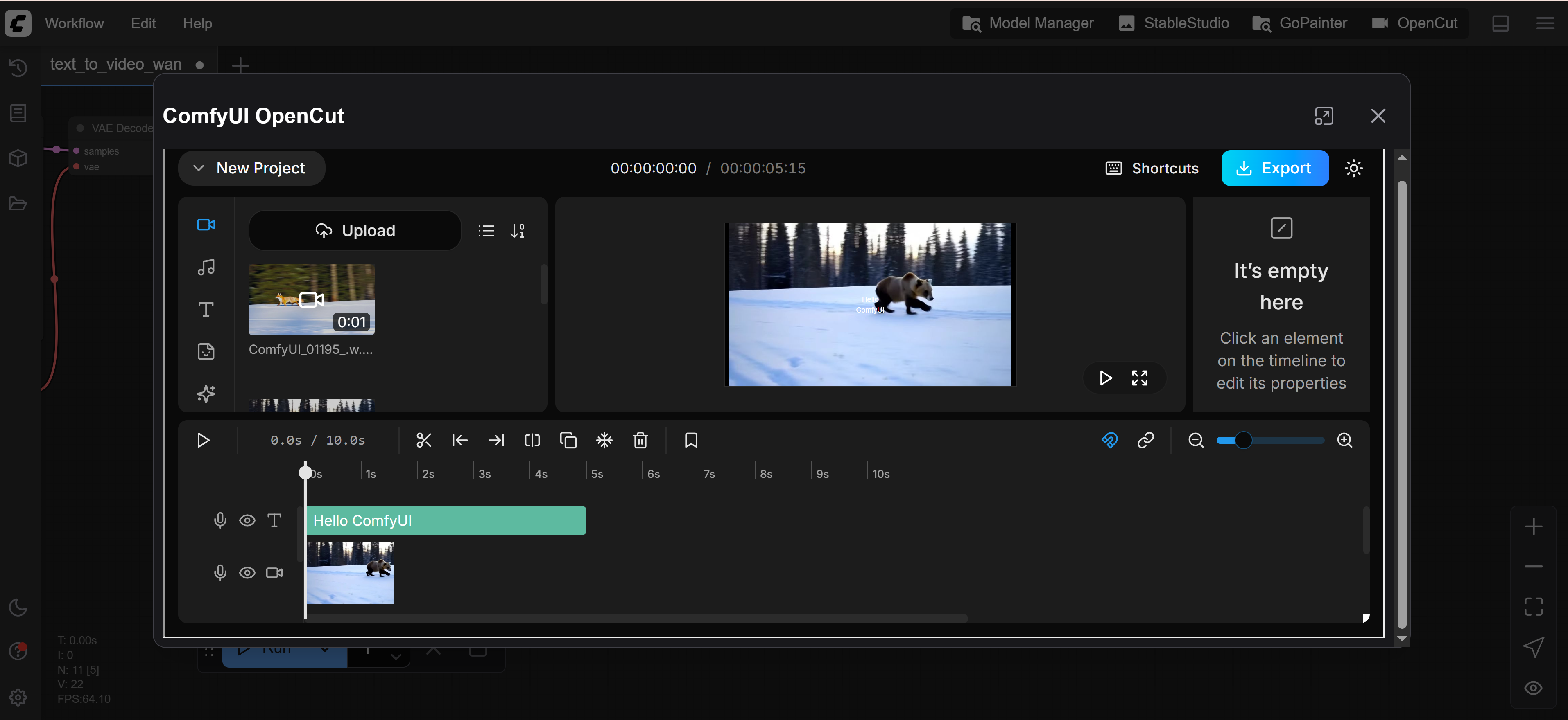 OpenCut Interface