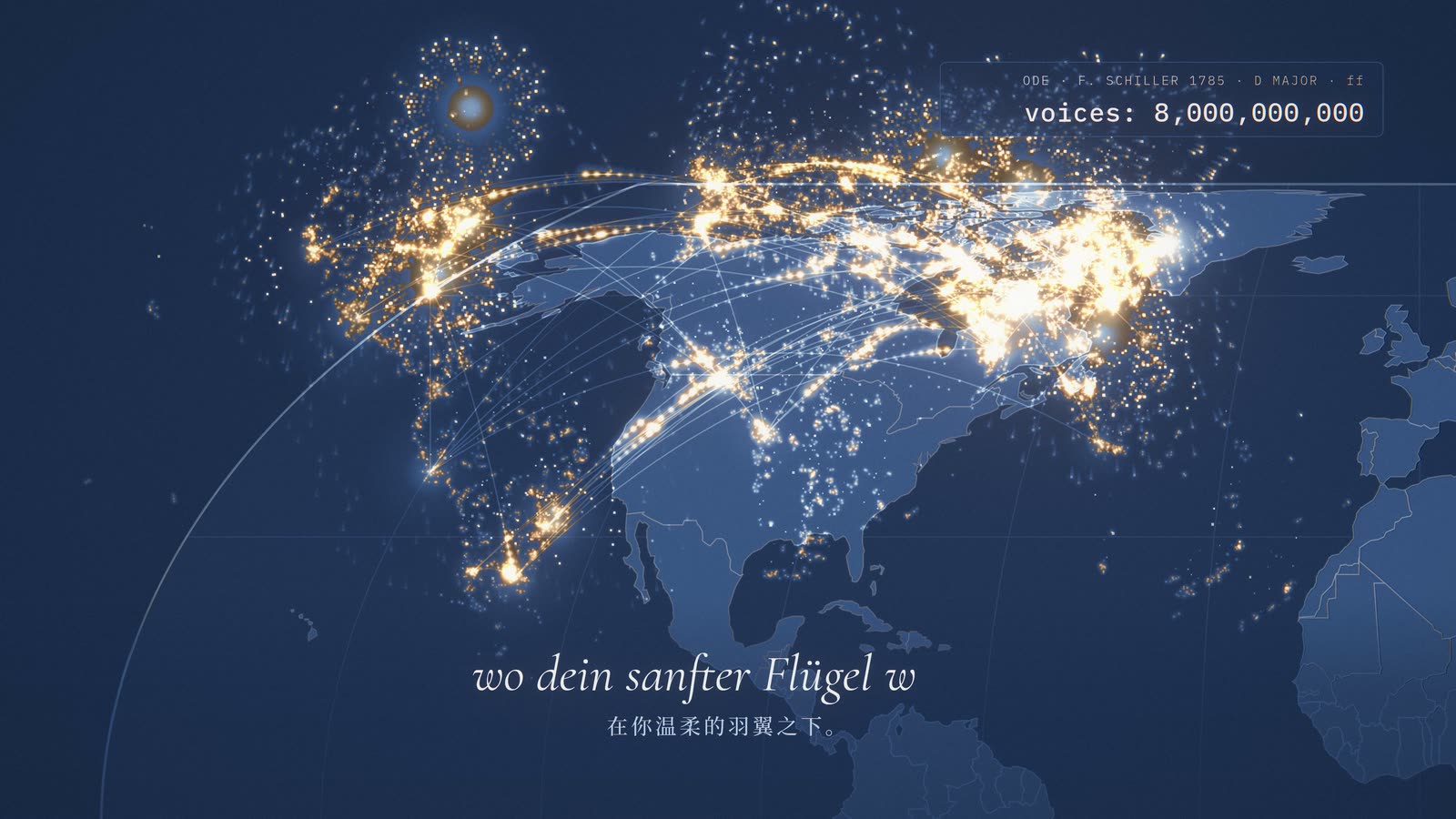 Ode to Joy: the world lit up