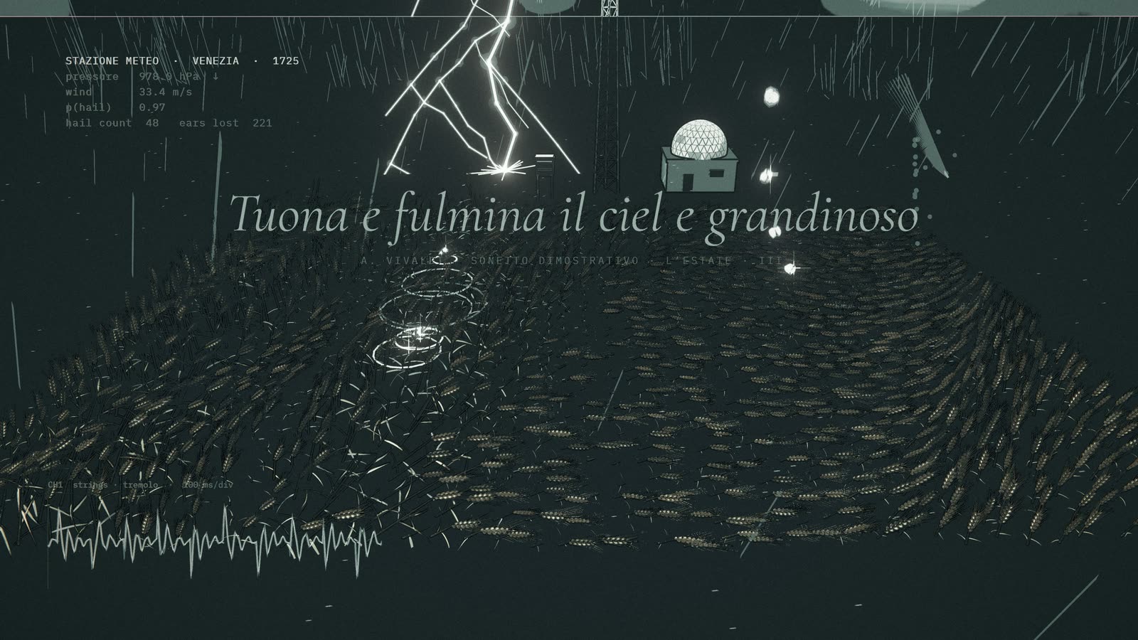 Vivaldi: hail and lightning over the wheat