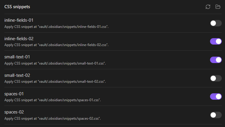 Enable the snippet
