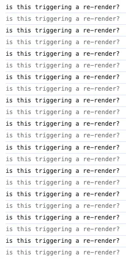 re-render logs