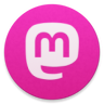 Pink version of the Mastodon for Android launcher icon