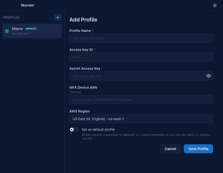 Add profile