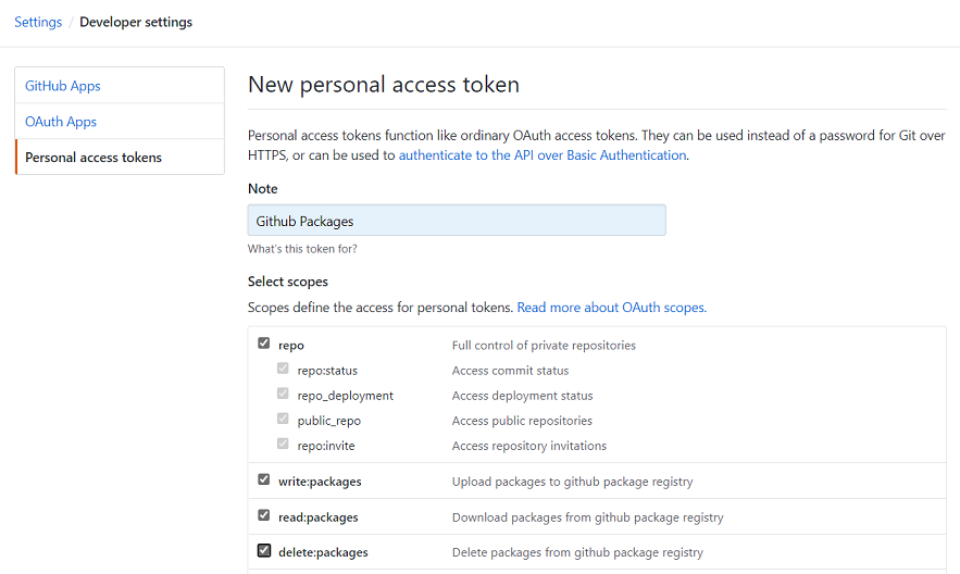 How to generate github token