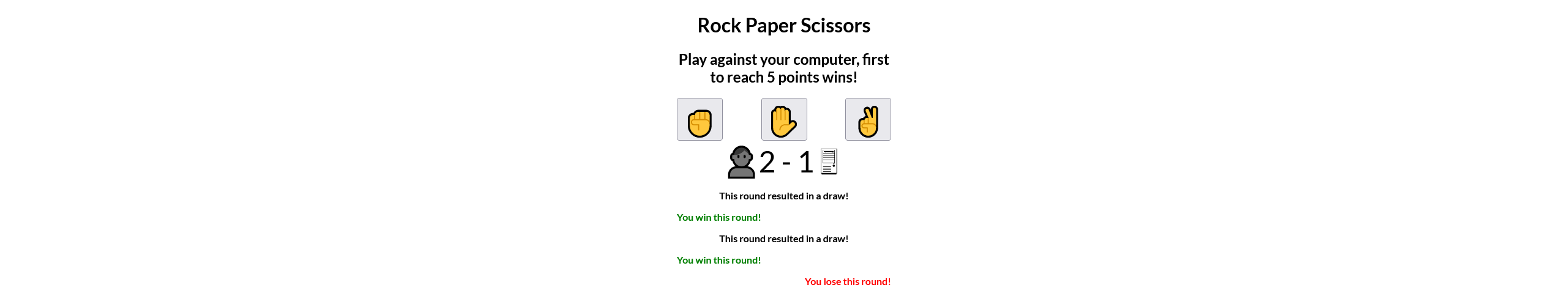 Screenshot rock-paper-sicssors