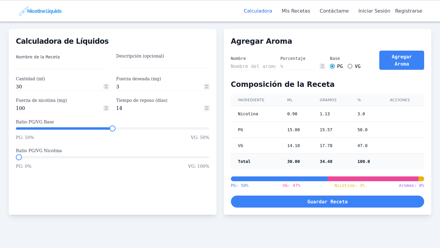 GitHub - Juanpistir/nicotine-liquids: Aplicación web para calcular ...