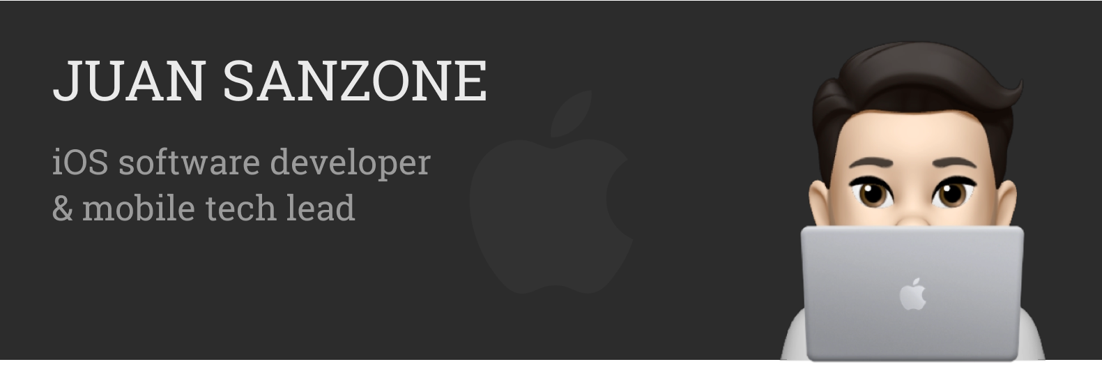 banner that says Juan Sanzone - iOS developer, tech lead