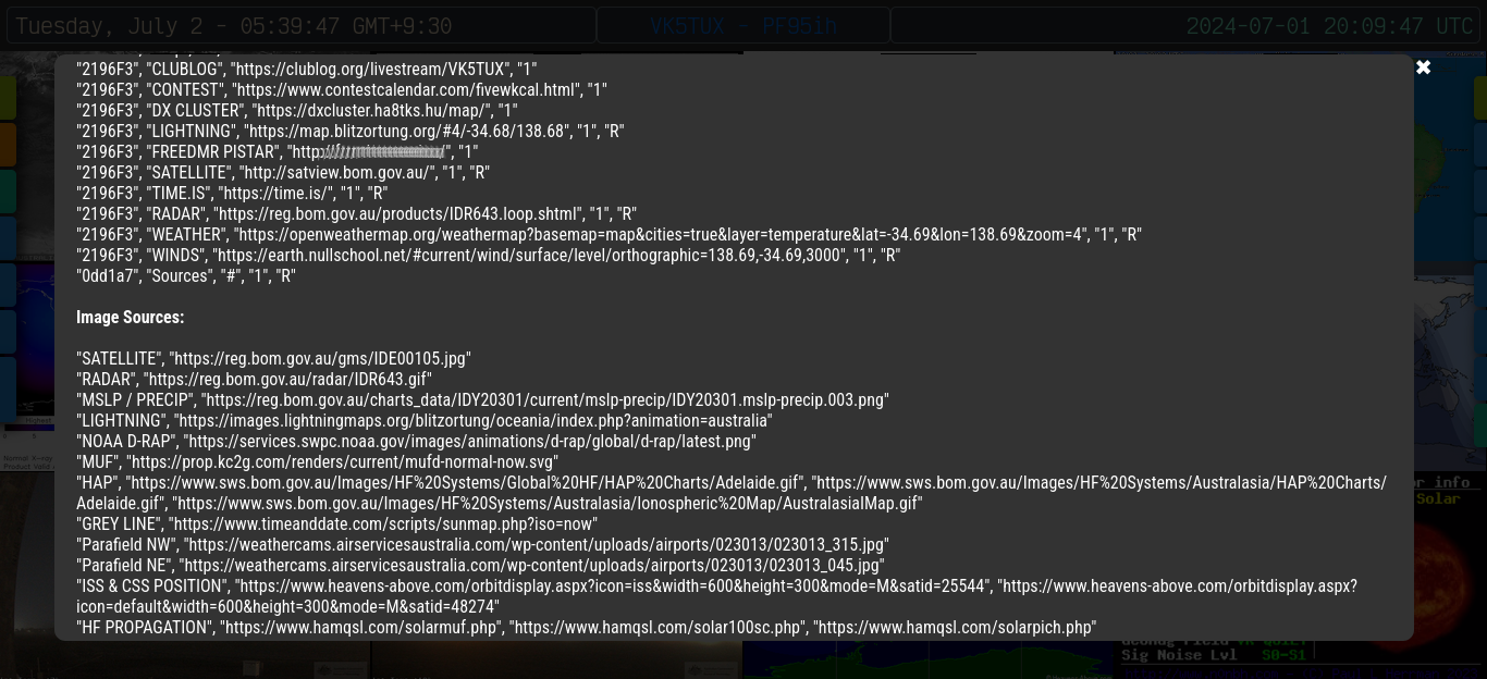 VK5TUX Sample Dashboard Sources
