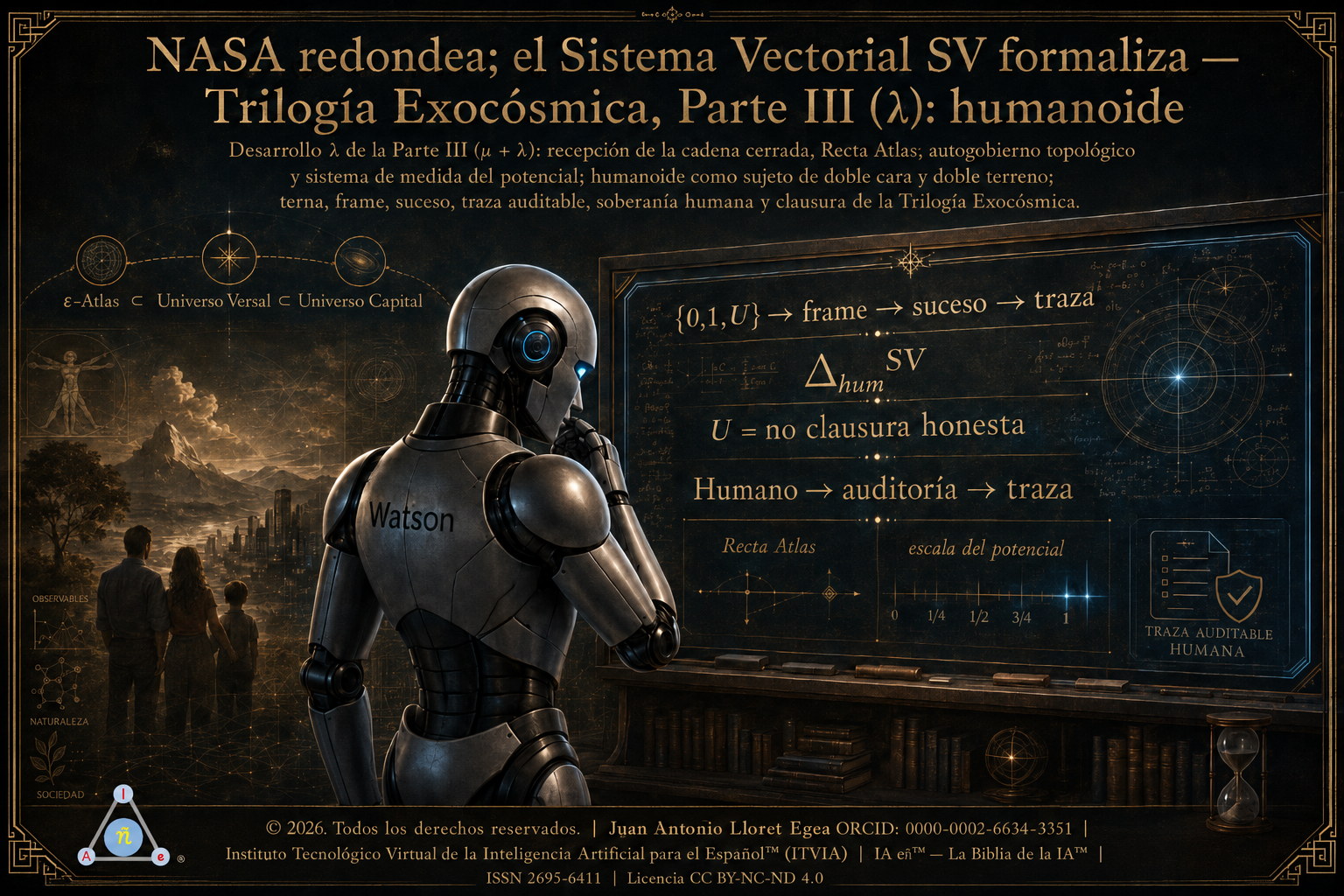Portada — NASA redondea; el Sistema Vectorial SV formaliza — Trilogía Exocósmica, Parte III (λ): humanoide