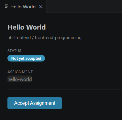 Accept assignment