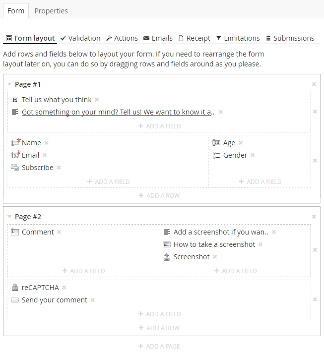 Form Editor UI