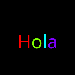 Rainbow text demo