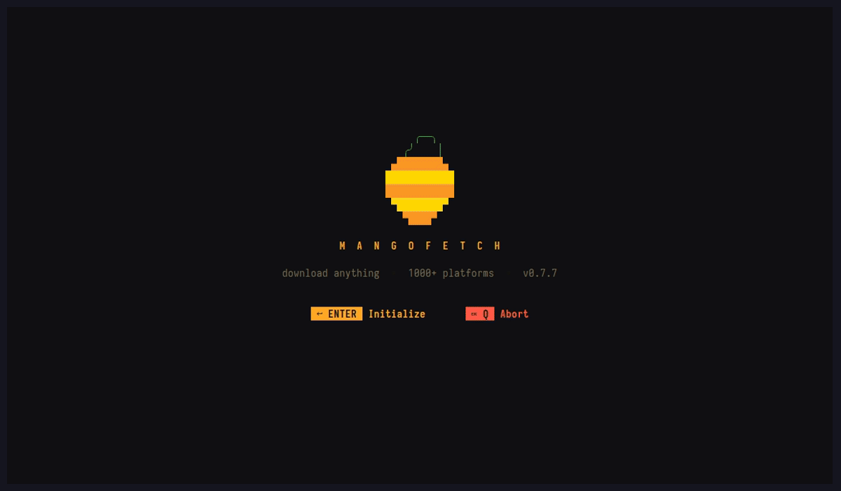 MangoFetch TUI demo
