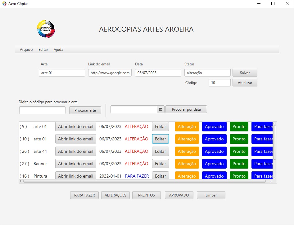 GitHub - juliansempre/Controle-de-Artes: Sistema Desktop Java / JavaFX ...