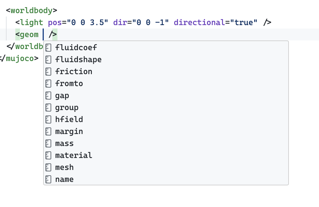 Attribute completion on <geom>
