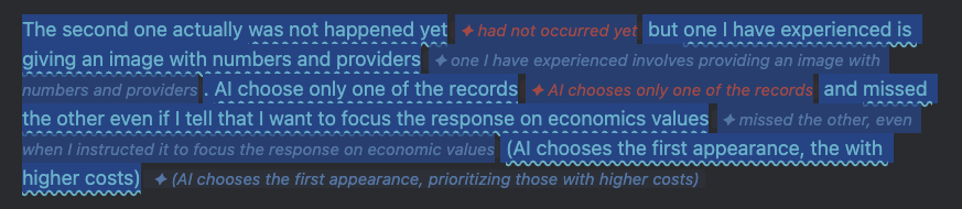 Inline suggestions