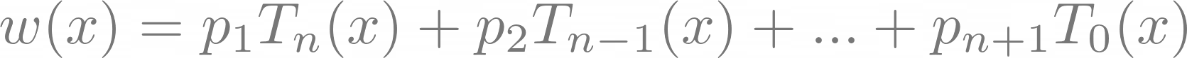 Latex: Linear combination of Chebyshev polynomials