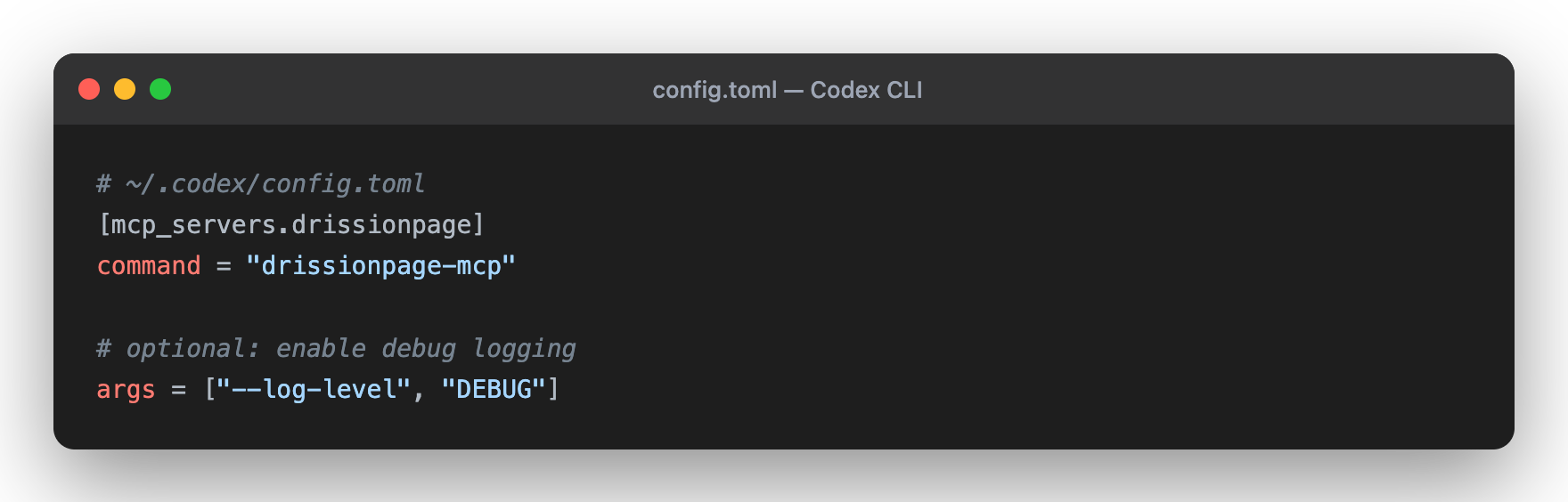 Codex config.toml