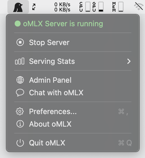 oMLX Menubar