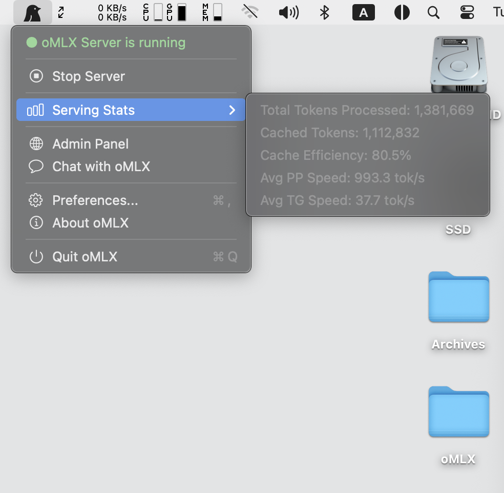 oMLX Menubar Stats