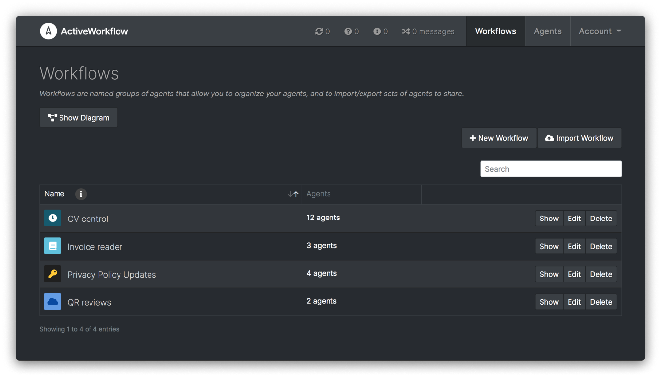 Screenshot of ActiveWorkflow
