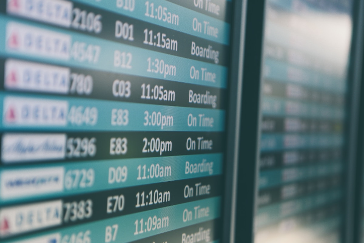 Airport Departures Display