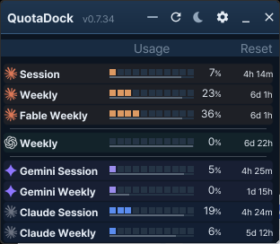 Compact view (dark)
