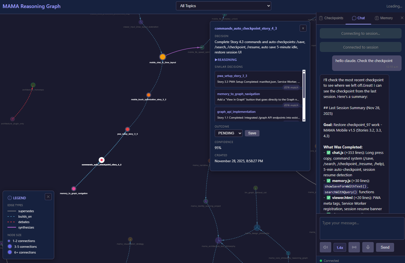 MAMA Mobile Chat Interface