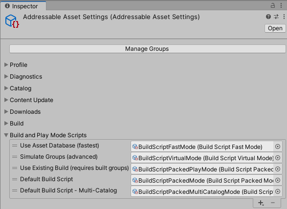 Assign data builder to Addressable asset settings