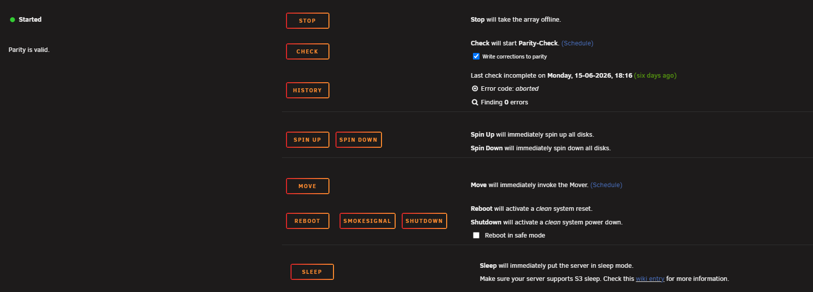 FireSquire button next to Reboot on the Main tab