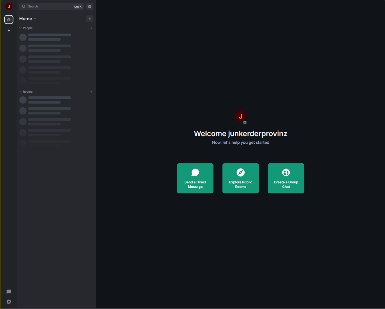 Element web client — first login on this Synapse server