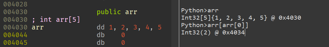 Accessing a global array of integers