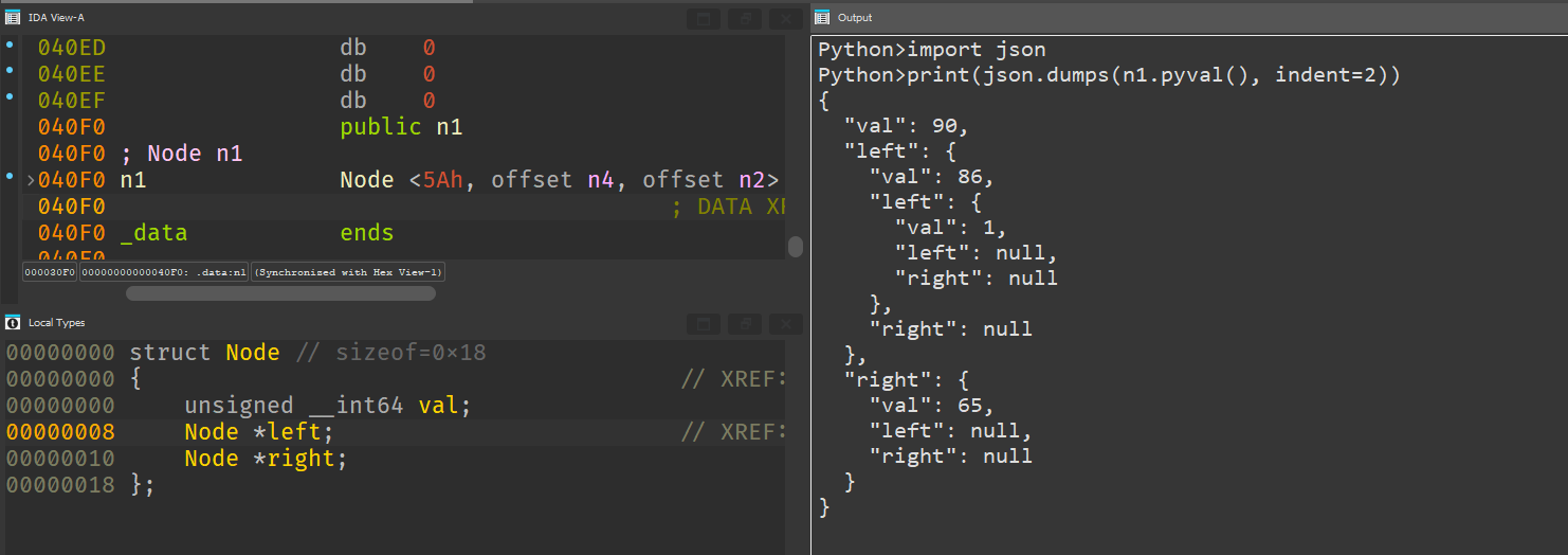 Exporting a binary heap