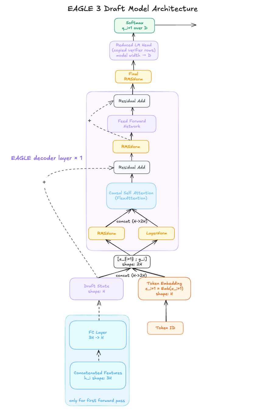 EAGLE-3 draft model architecture