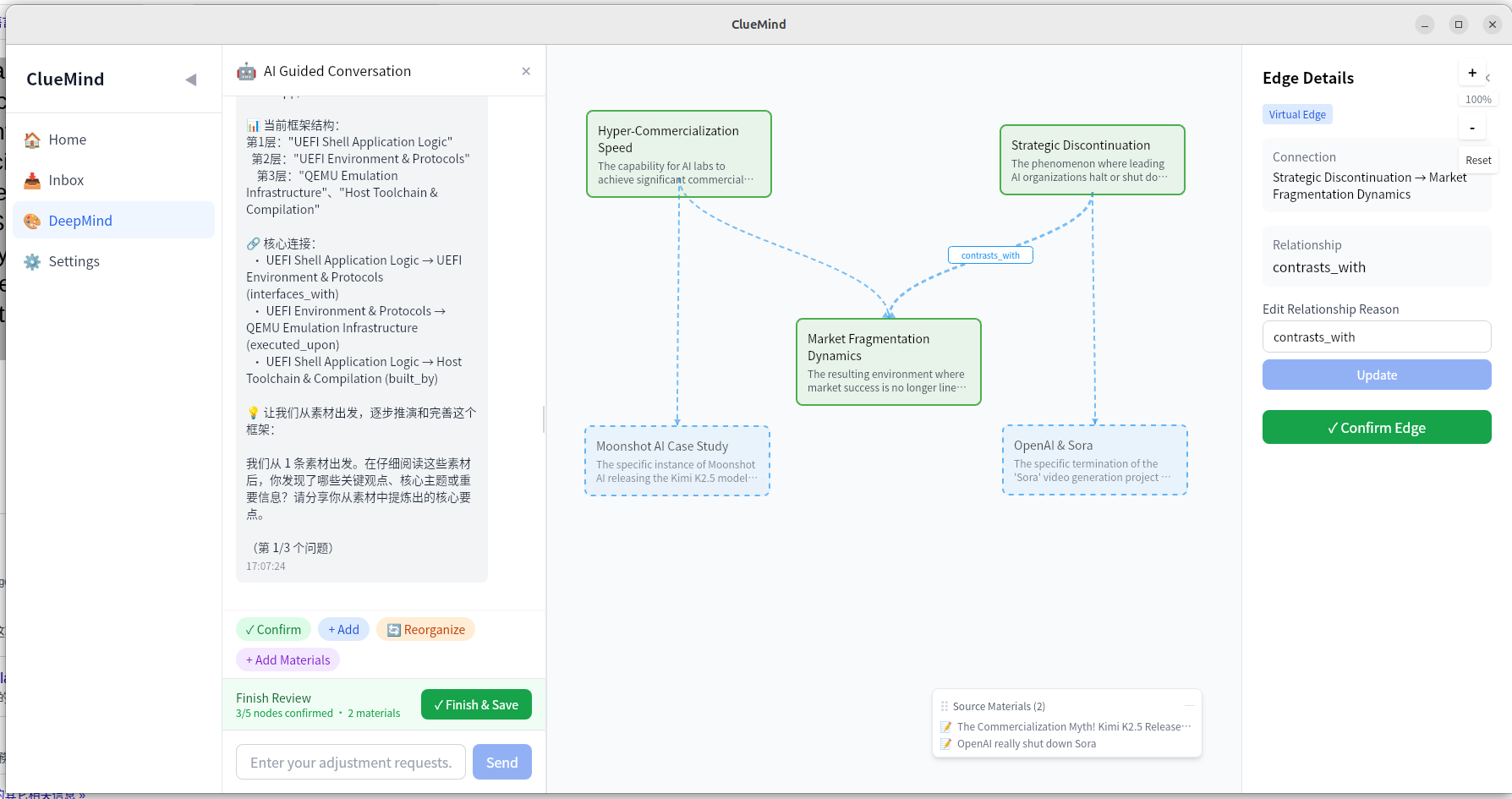 ClueMind workspace en