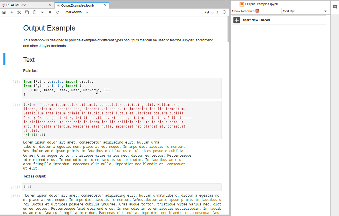 jupyter notebook comment many lines