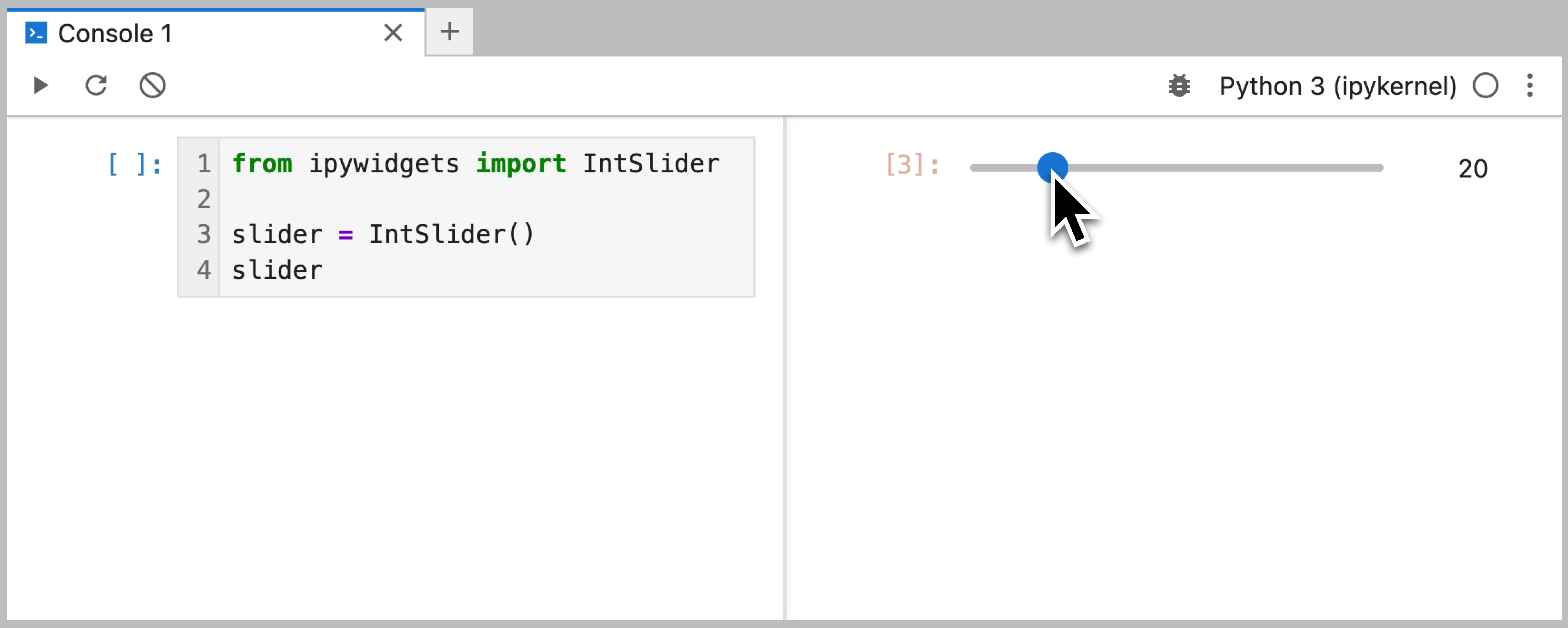 Toggling all the three new settings transforms the console into a single cell