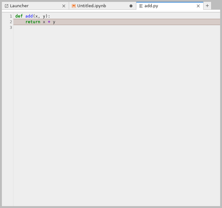Read-only source from debugger displayed in the main area