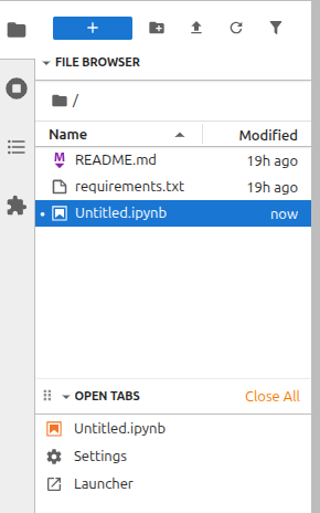 Open Tabs section moved into the file browser