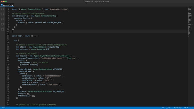 Switch processors with few lines of code