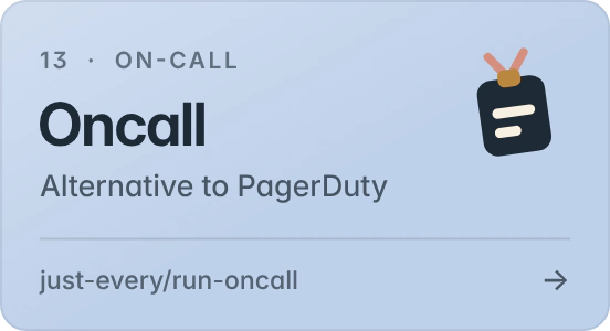 Oncall: on-call, alternative to PagerDuty. Who's on now, who's next, and when they hand over.