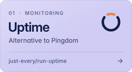 Uptime: monitoring, alternative to Pingdom. Alerts you only when a failure is confirmed.
