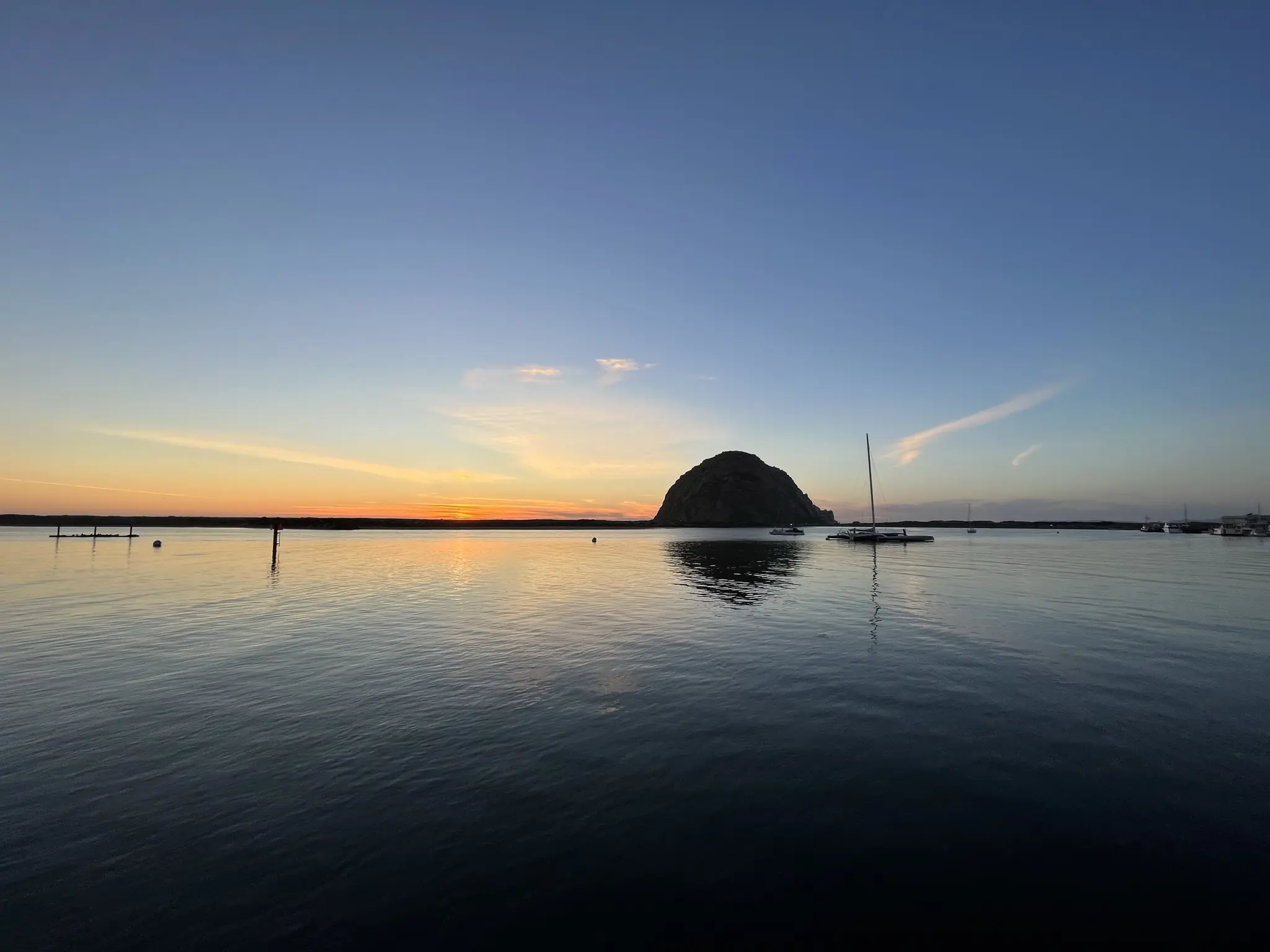 Morro Bay, Califorina at sunset