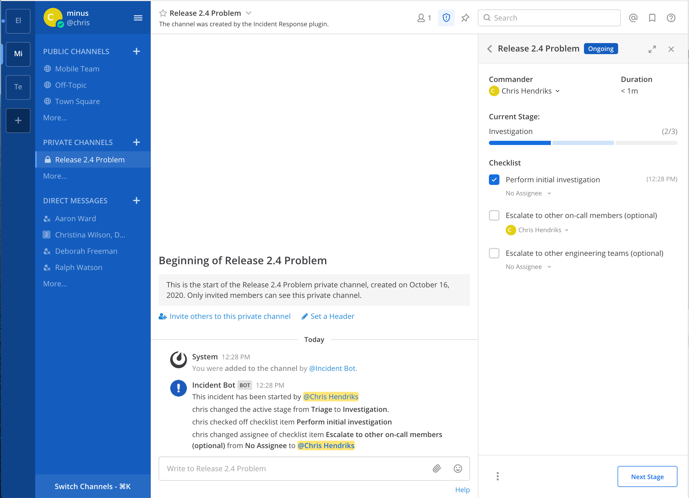 Mattermost Incident Management