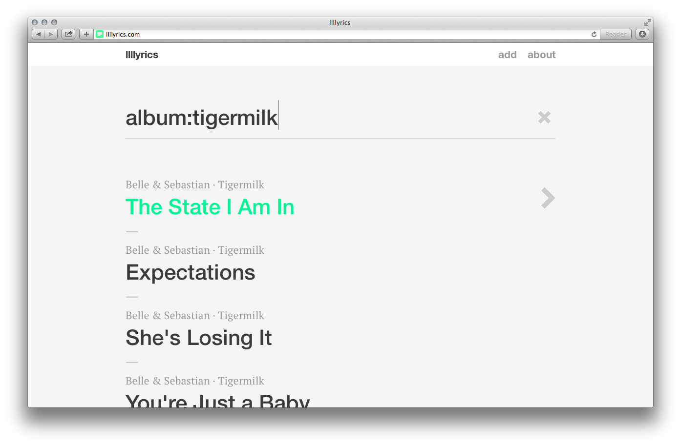 llllyrics v1.2 screenshot