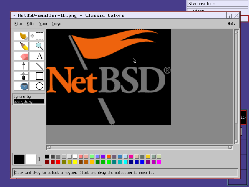 classic colors NetBSD screenshot