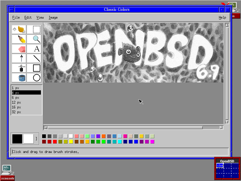 classic colors openbsd screenshot
