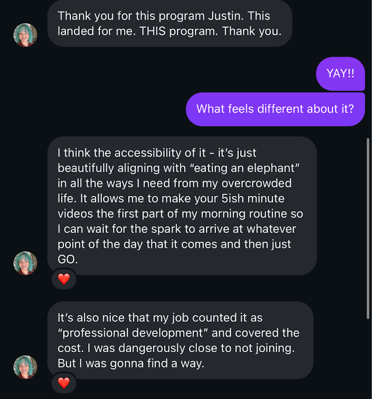Shay — program accessibility, employer counted it as professional development